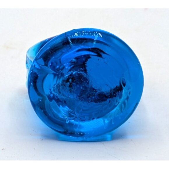 Bluebird of Happiness Leo Ward 1994 Signed Miniature Blue Glass Sculpture 2" - Picture 5 of 7